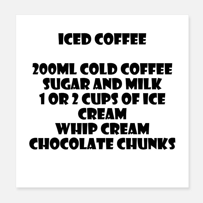 Recette de café Poster 20 x 20 cm