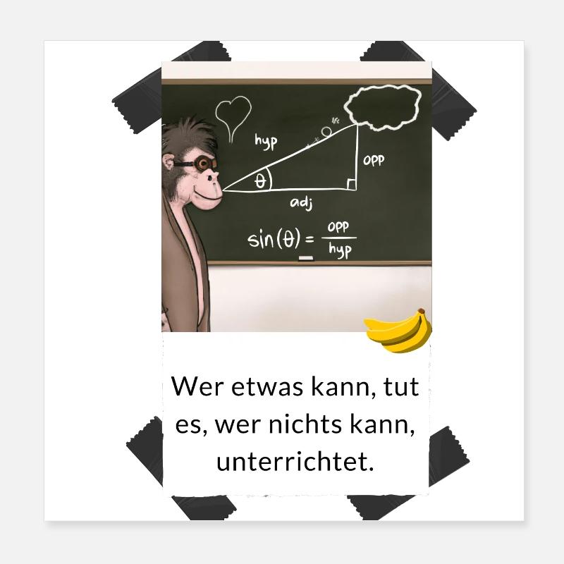 Leher witz schüler witz Poster 20x20 cm