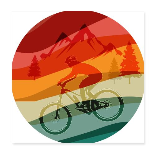 MTB retro design - Poster 20x20 cm