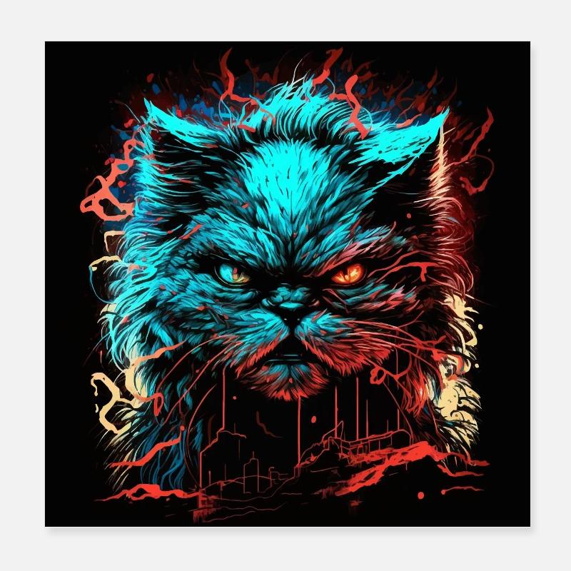 Persian cat Poster 8" x 8" (20x20 cm)
