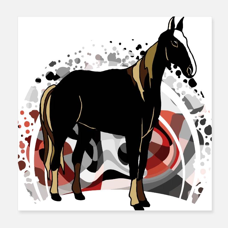 Pferd Poster 20x20 cm