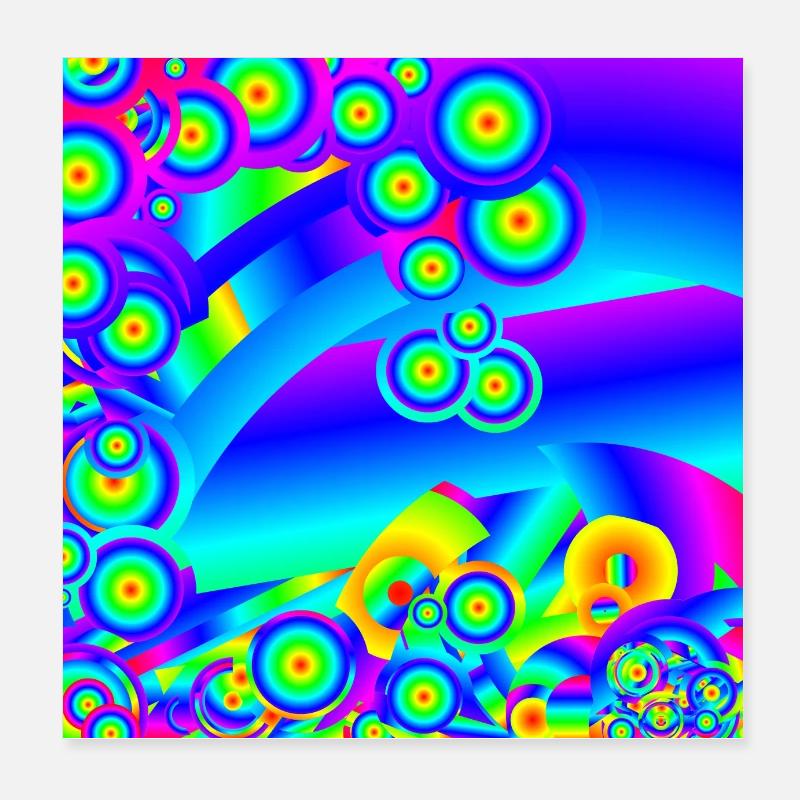 Abstract Ocean waves Poster 8" x 8" (20x20 cm)