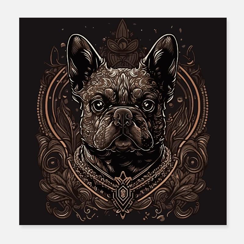 French Bulldog Poster 8" x 8" (20x20 cm)