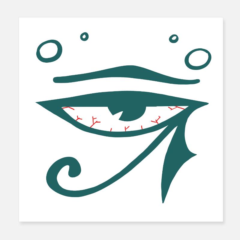 Tired Ra Eye Poster 8" x 8" (20x20 cm)
