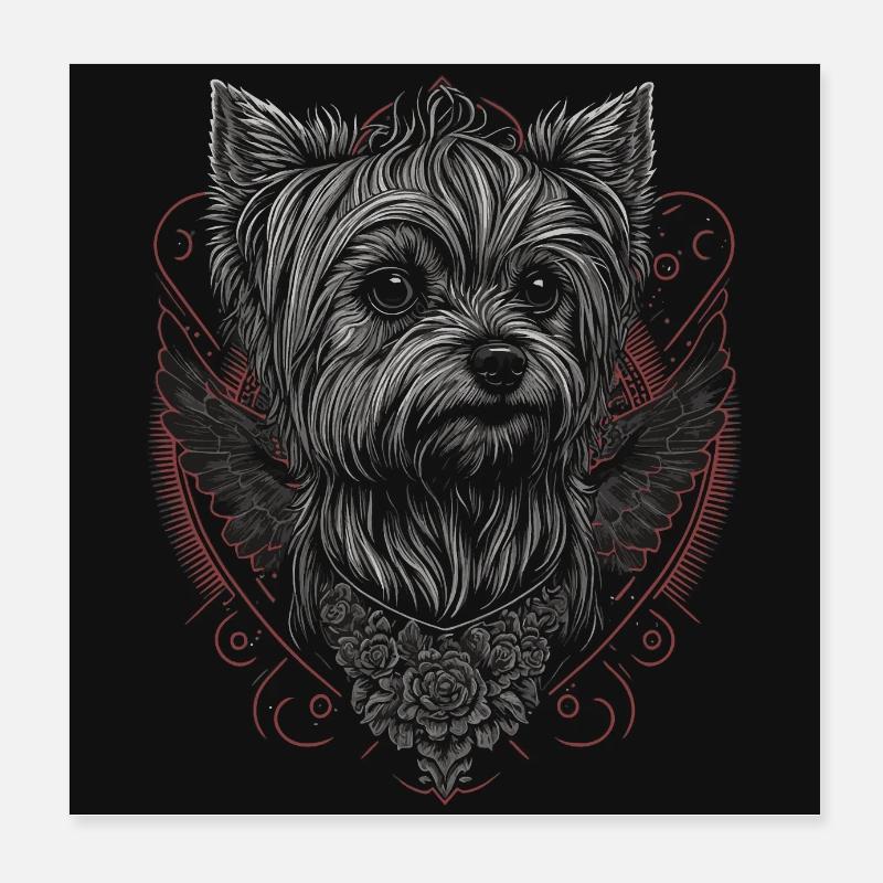 Yorkshire Terrier Poster 20 x 20 cm