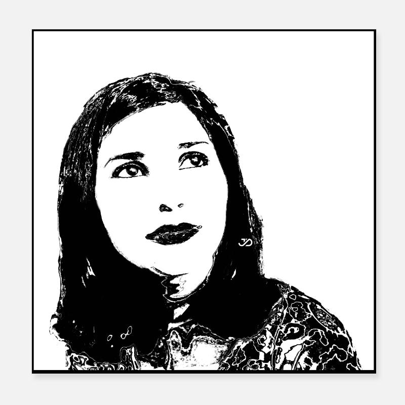 Frauenporträt 52 Emmy Noether Mathematik Poster 20x20 cm