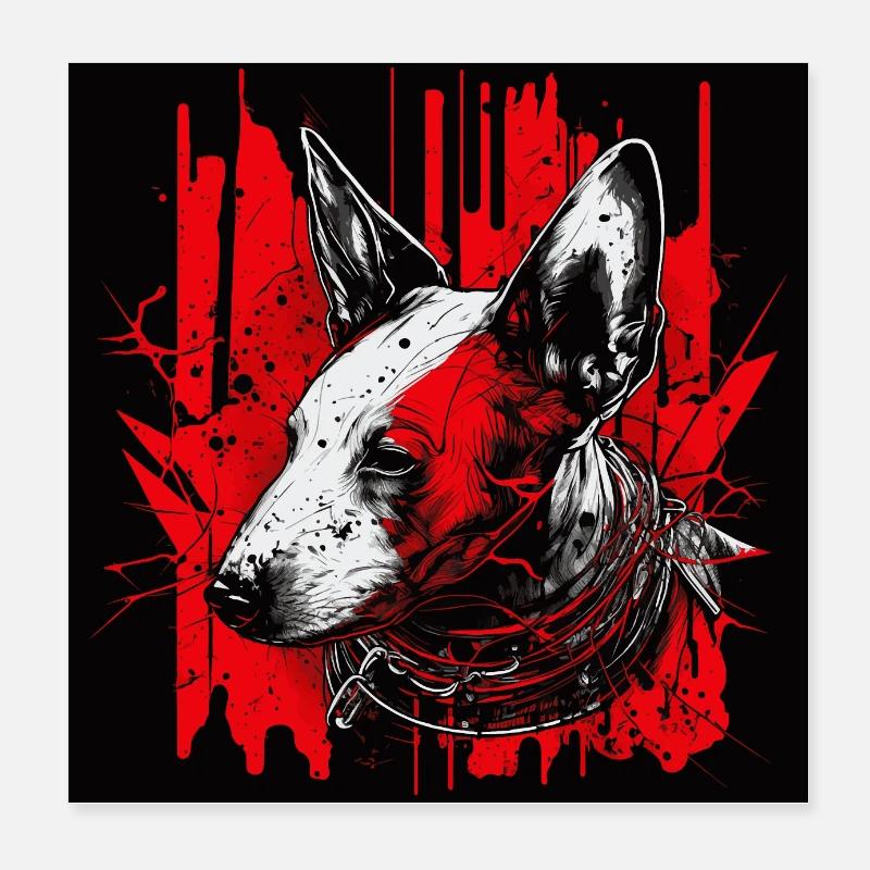 Bull terrier Poster 20 x 20 cm