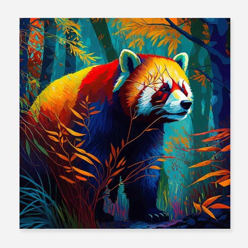 Niedlicher Roter Panda Poster 20x20 cm