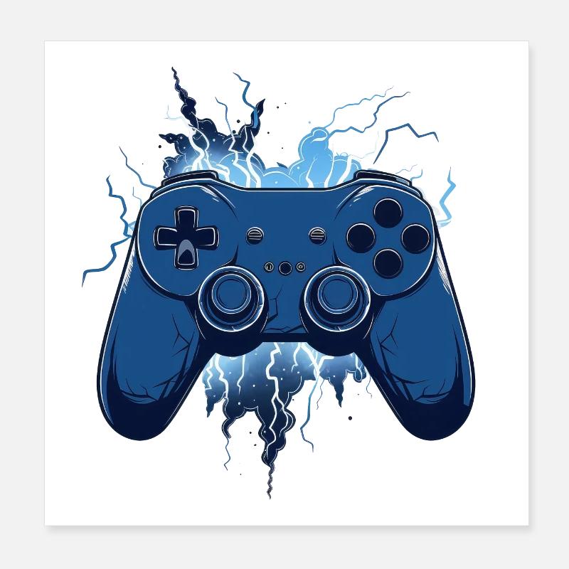 Gaming Controllers Poster 8" x 8" (20x20 cm)