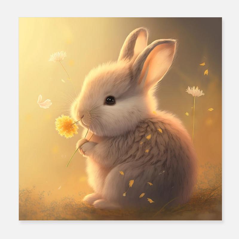 coniglietta Poster 20x20 cm