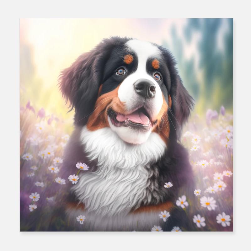 Bouvier bernois Poster 20 x 20 cm