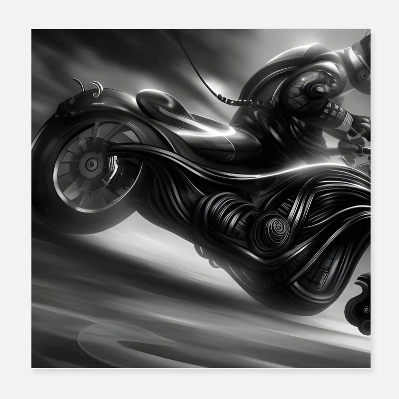 Motorrad Poster 20x20 cm
