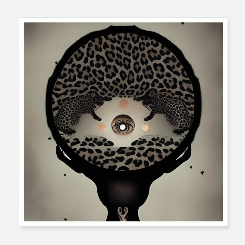 Leopard Poster 20x20 cm