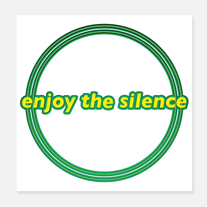 Écoute le silence Poster 20 x 20 cm