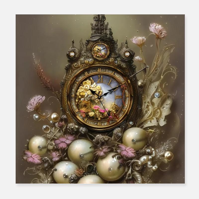 Die Steampunk-Ästhetik Poster 20x20 cm