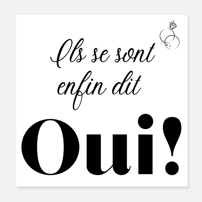 Ils se sont enfin dit oui Poster 20 x 20 cm