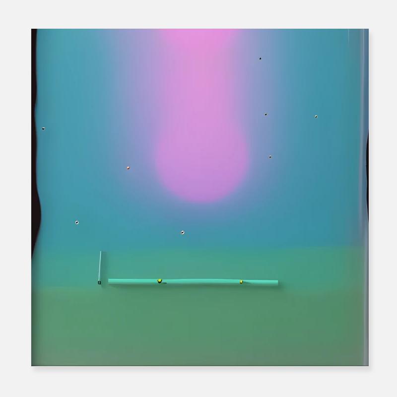 Sonne pink Poster 20x20 cm