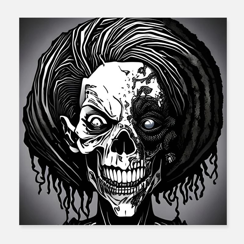 RASTA ZOMBI Poster 20 x 20 cm