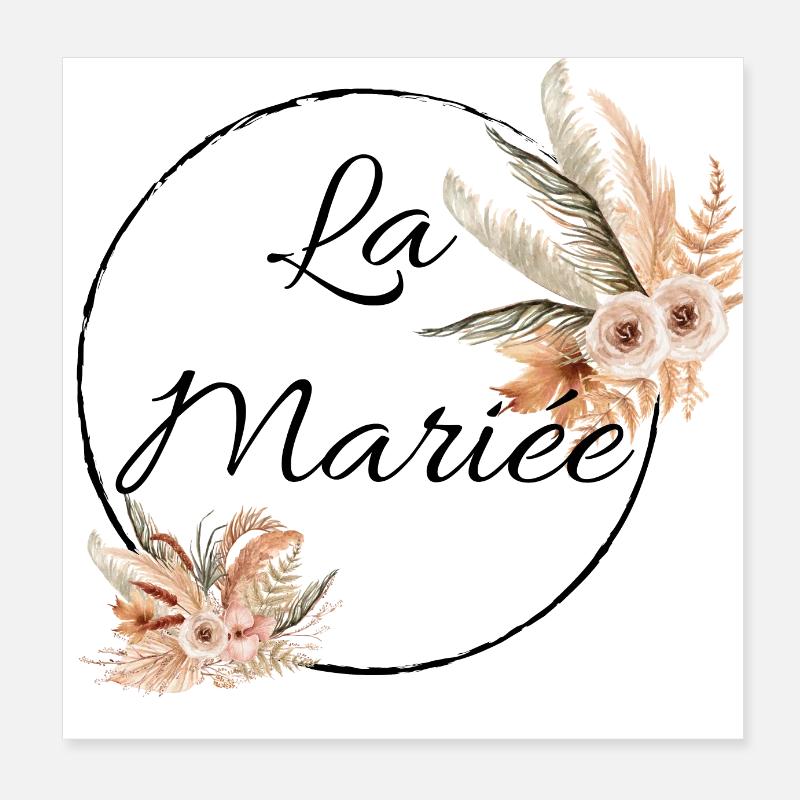La mariée floral Poster 20 x 20 cm