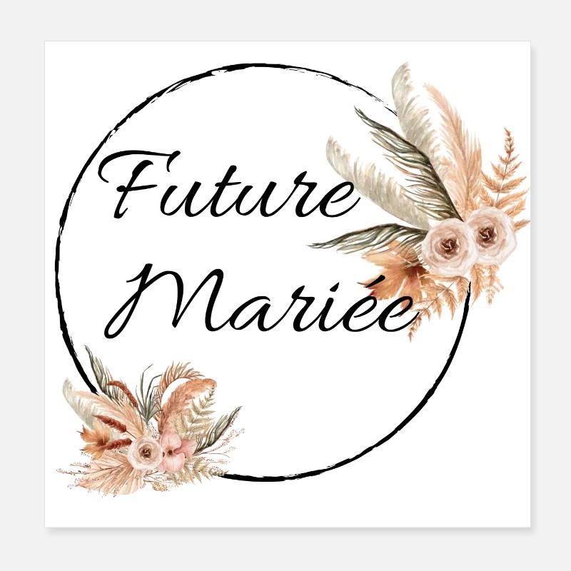 Future mariée floral Poster 20 x 20 cm