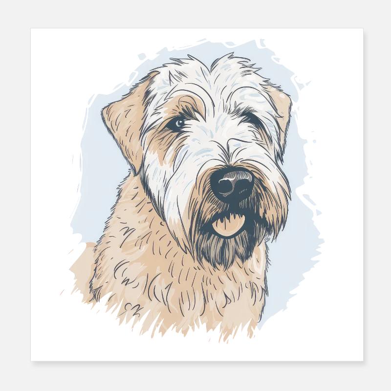 Soft Coated Wheaten Terrier Poster 8" x 8" (20x20 cm)