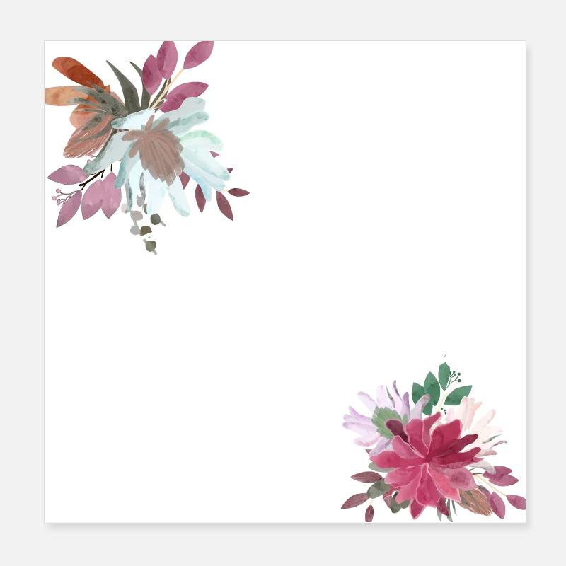 Future mariée floral Poster 20 x 20 cm