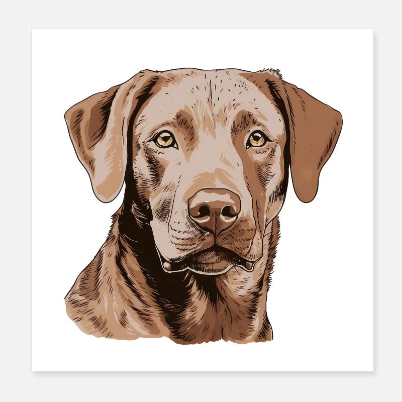 Chesapeake Bay Retriever Poster 8" x 8" (20x20 cm)