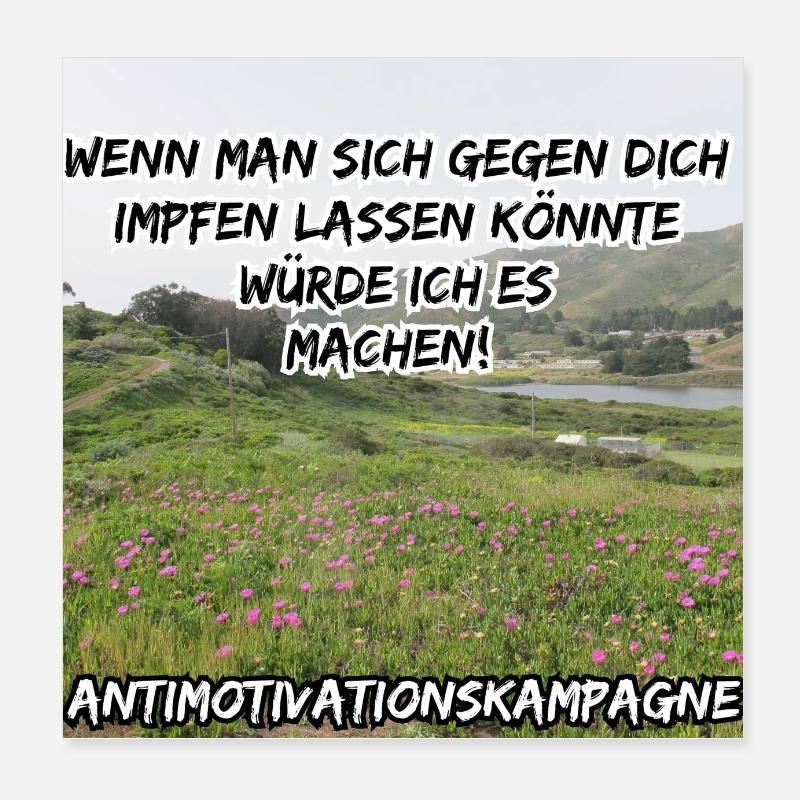 Impfung gegen Humor Poster 20x20 cm