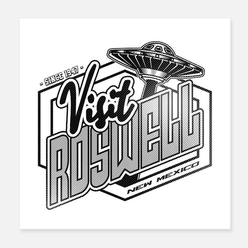VISIT ROSWELL Poster 20 x 20 cm