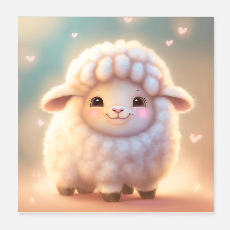 sheep sheep Poster 20x20 cm