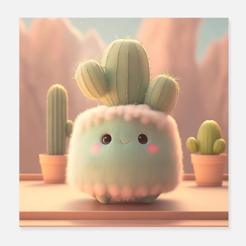 bébé cactus Poster 20 x 20 cm