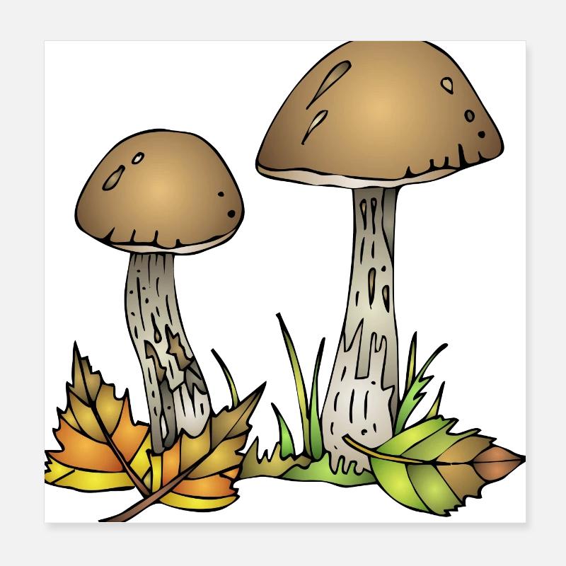 Mycètes Poster 20 x 20 cm