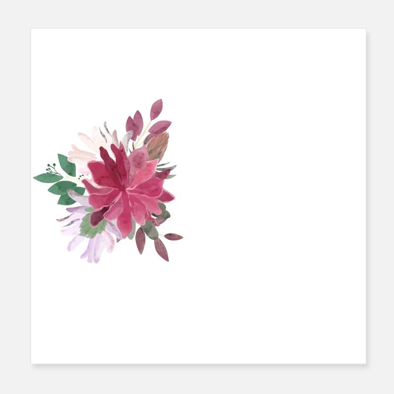Floral letter c Poster 8" x 8" (20x20 cm)