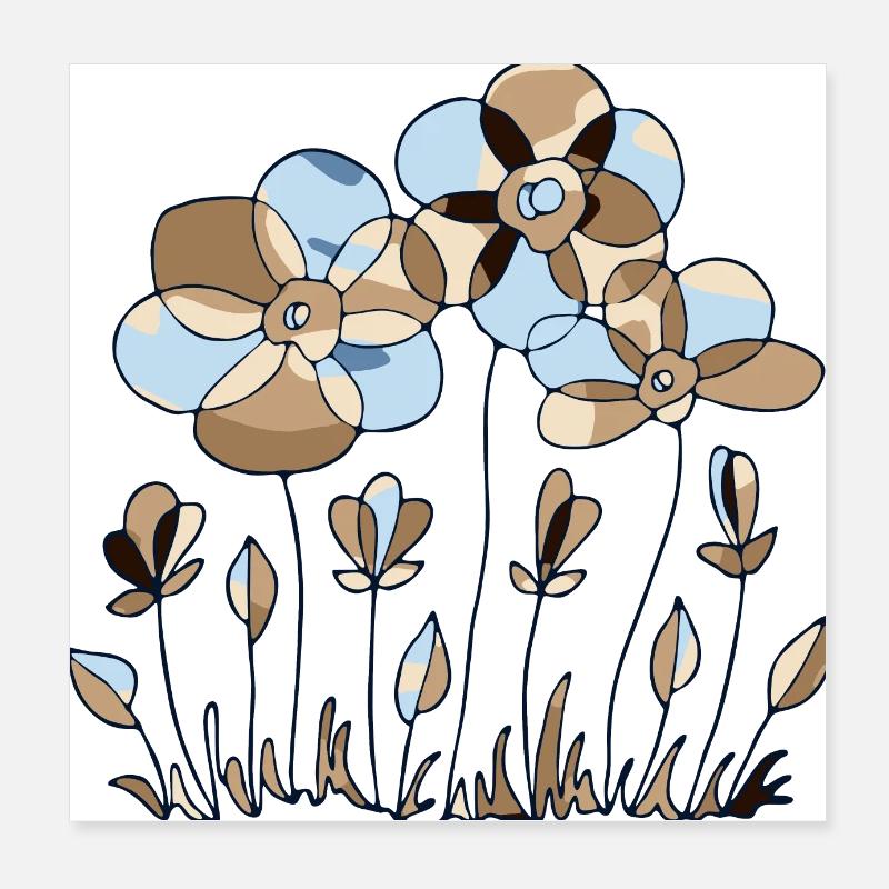 Blumen Poster 20x20 cm