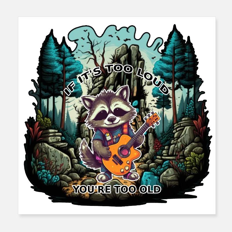 Get Ready To Rock With This Epic Forest Stage Poster 8" x 8" (20x20 cm)