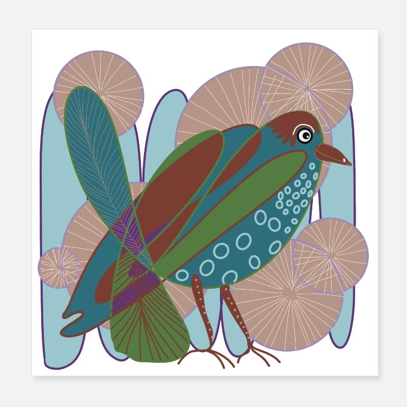 birdsong Poster 20x20 cm