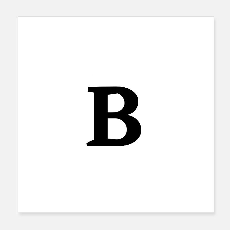 Letter b star Poster 8" x 8" (20x20 cm)