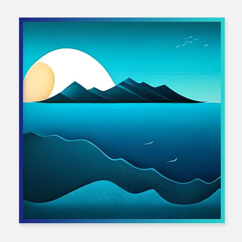 La mer tranquille Poster 20 x 20 cm