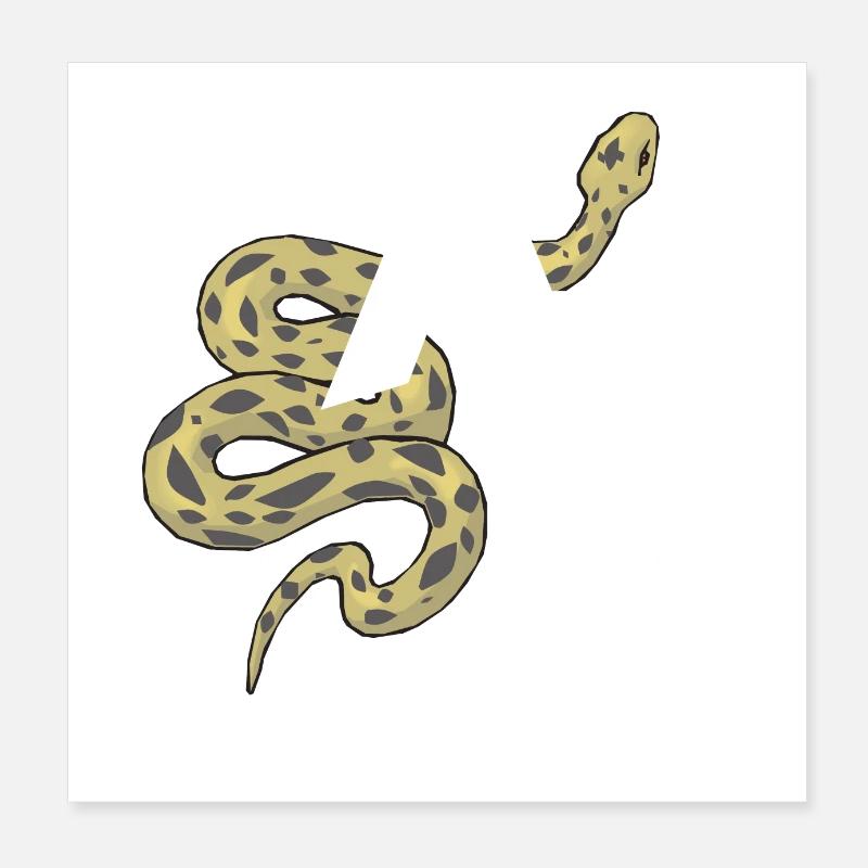 Brief an die Schlange Poster 20x20 cm