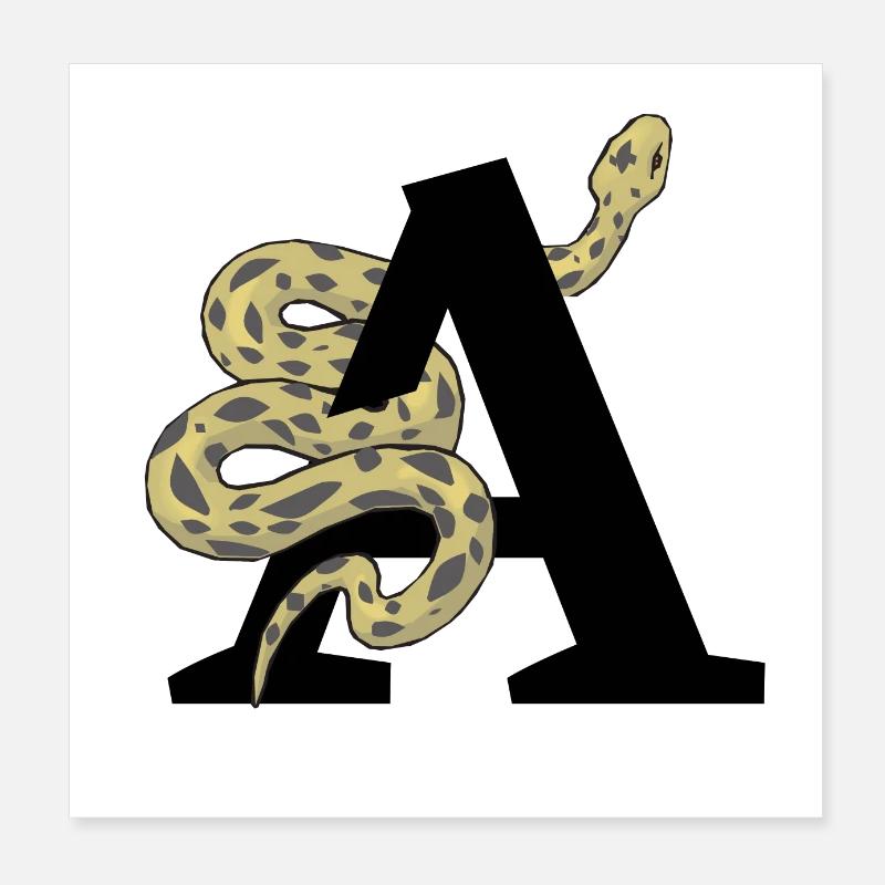 Brief an die Schlange Poster 20x20 cm