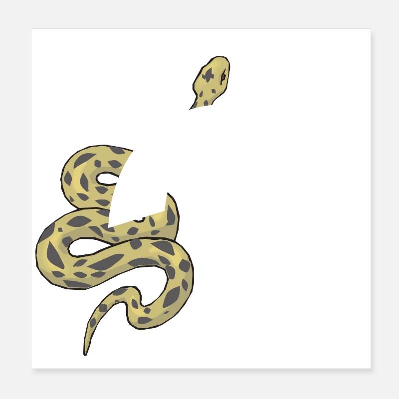 Letter c snake Poster 8" x 8" (20x20 cm)