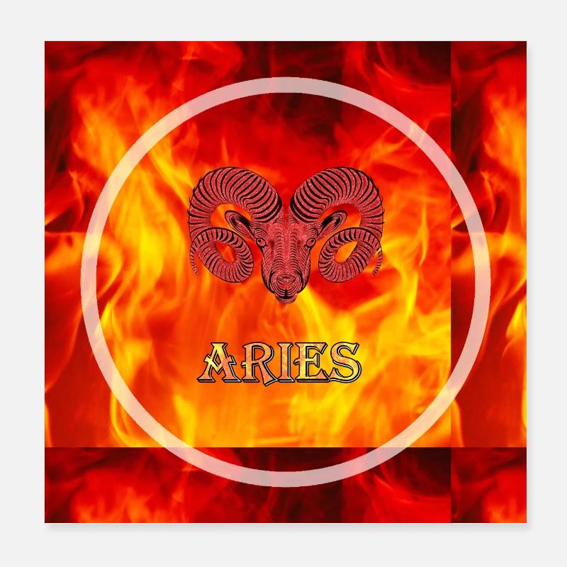 Bélier Poster 20 x 20 cm