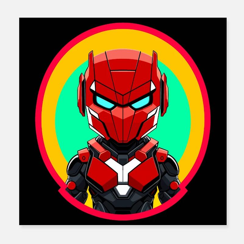 Baby Robot Poster 8" x 8" (20x20 cm)