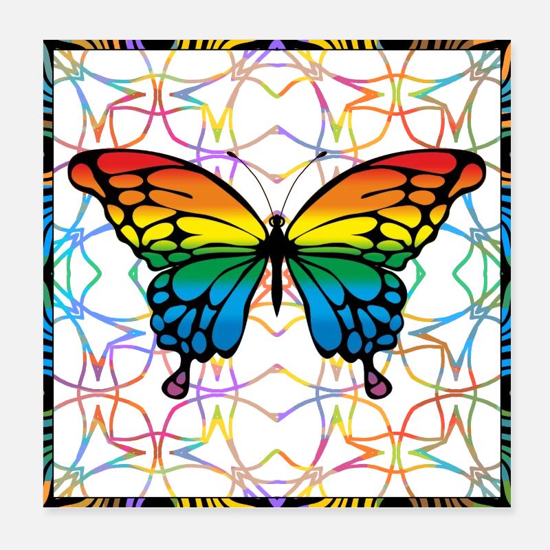 Schmetterling Poster 20x20 cm