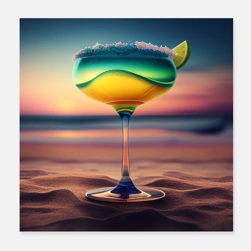 Cocktail 8 Cadeau Poster 20 x 20 cm