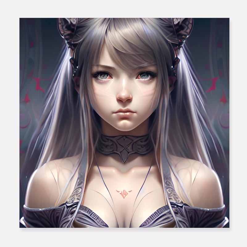 Animehexe Poster 20x20 cm