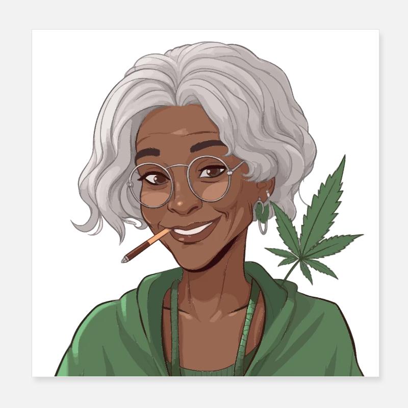 Gebt das Hanf frei Geschenk Poster 20x20 cm