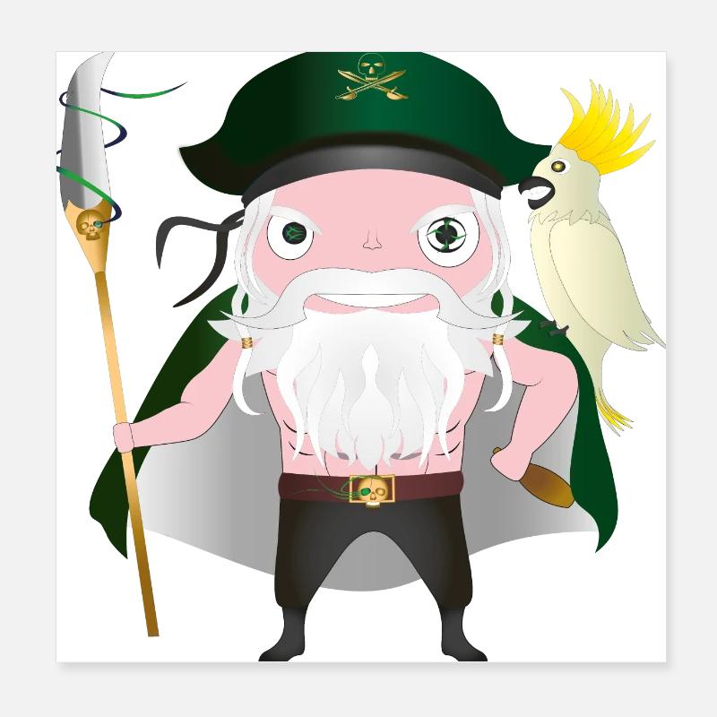 Capitaine Plank Poster 20 x 20 cm