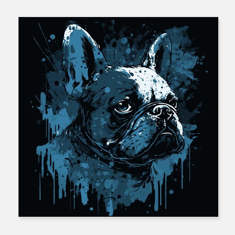 Bouledogue français Poster 20 x 20 cm