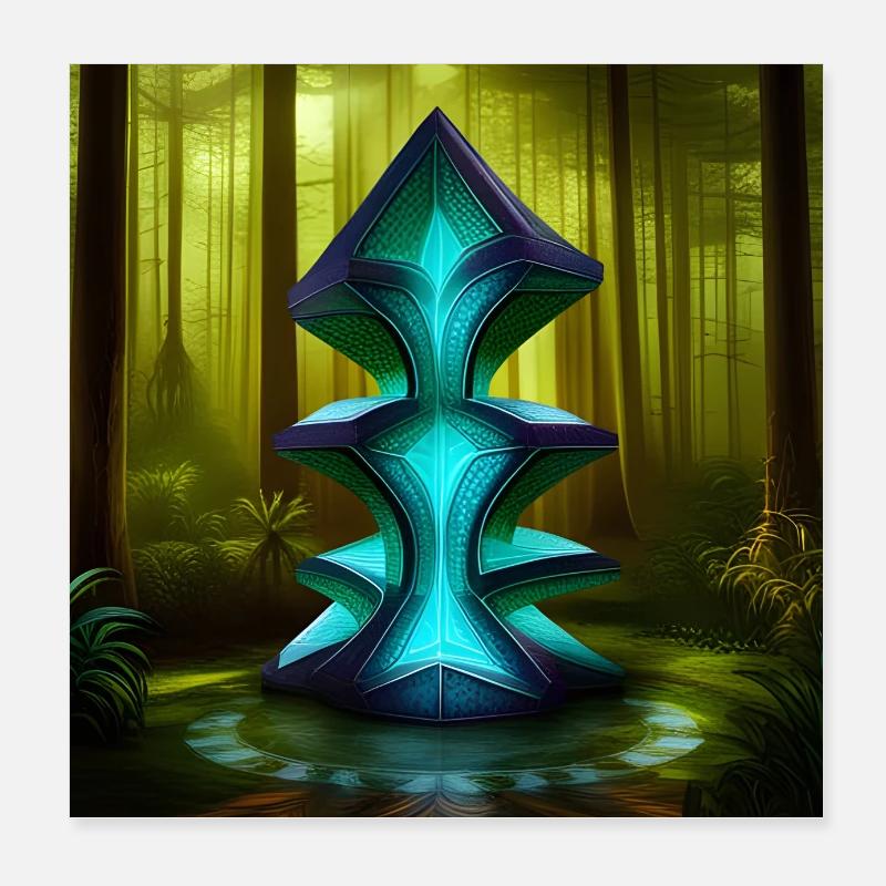 Monumento Surréaliste Poster 20 x 20 cm